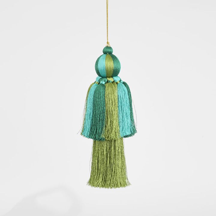 Verdant Silk Tassel Decoration Green