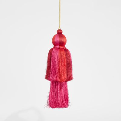 Scarlet Silk Tassel Decoration Fuchsia & Red