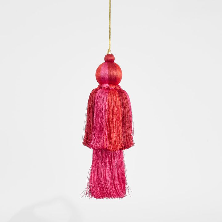 Scarlet Silk Tassel Decoration Fuchsia & Red
