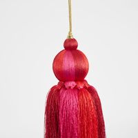 Scarlet Silk Tassel Decoration Fuchsia & Red