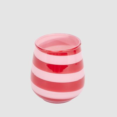 Ciao Bella Glass Tealight Holder Red & Pink