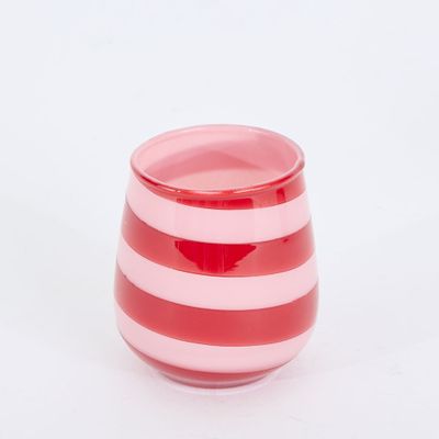 Ciao Bella Glass Tealight Holder Red & Pink