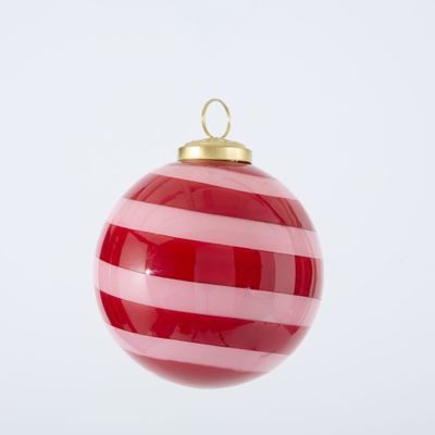 Ciao Bella Glass Bauble Small Red & Pink