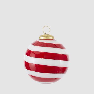 Candy Cane Glass Bauble Small