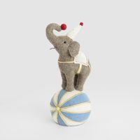 Carnival Balancing Elephant on Blue Ball
