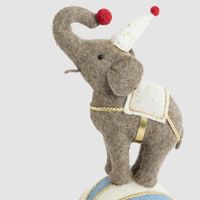 Carnival Balancing Elephant on Blue Ball