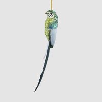 Shixi Sequin Budgie Bird Green