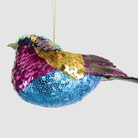Glitsy Hanging Bird Gold Multi