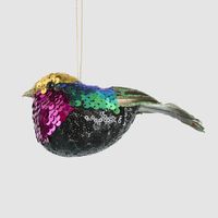 Glitsy Hanging Bird Green Multi