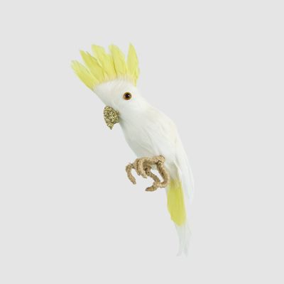Mini Yellow Crested Cockatoo Hanging Bird