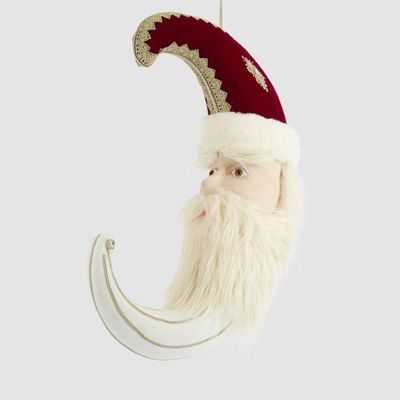 Santa Man in the Moon Decoration