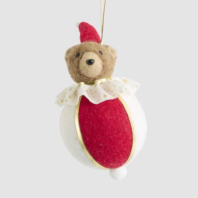 Carnival Teddy Hanging Decoration Red White