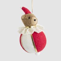 Carnival Teddy Hanging Decoration Red White