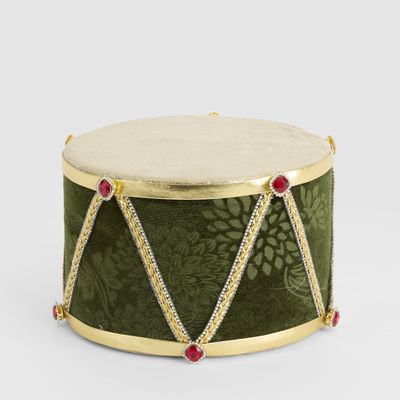 Luxe Velvet Hanging Drum Decoration