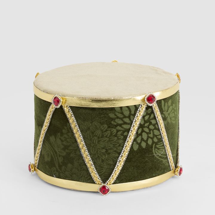 Luxe Velvet Hanging Drum Decoration