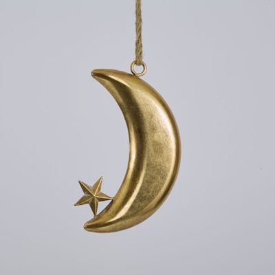 Golden Moon Crescent Decoration Small