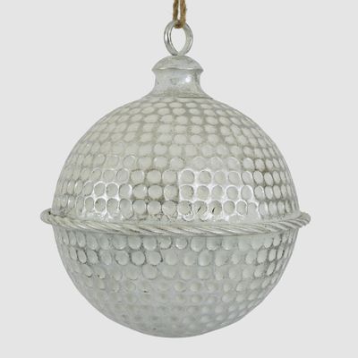 Dimple Hanging Bell Silver 30cm