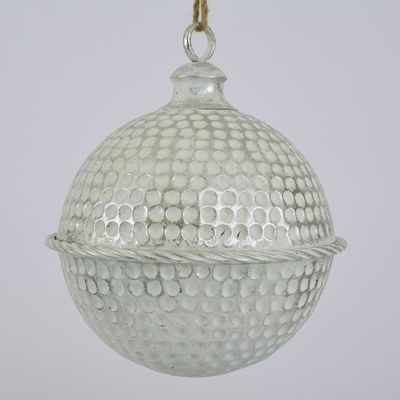 Dimple Hanging Bell Silver 30cm