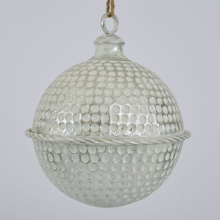 Dimple Hanging Bell Silver 30cm