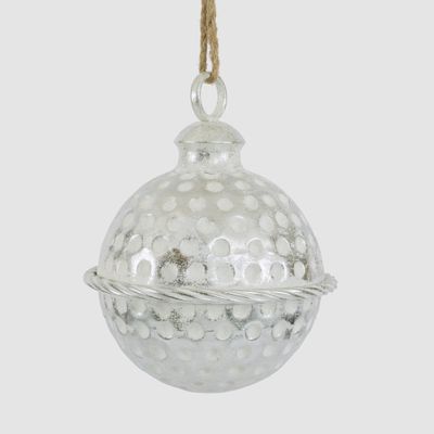 Dimple Hanging Bell Silver 20cm