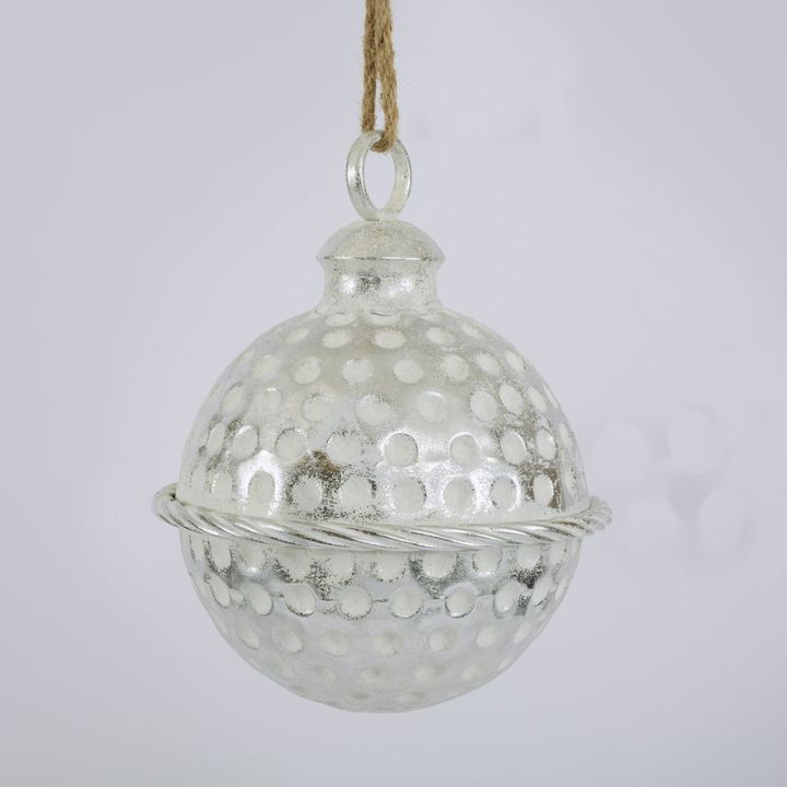 Dimple Hanging Bell Silver 20cm