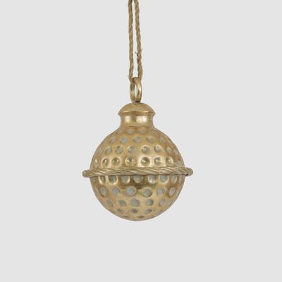 Dimple Hanging Bell Gold 15cm