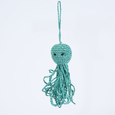 Handmade Crochet Octopus Decoration Teal