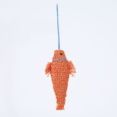 Handmade Crochet Fish Decoration Orange