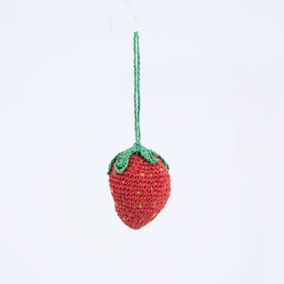 Handmade Crochet Strawberry Decoration Red