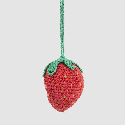 Handmade Crochet Strawberry Decoration Red