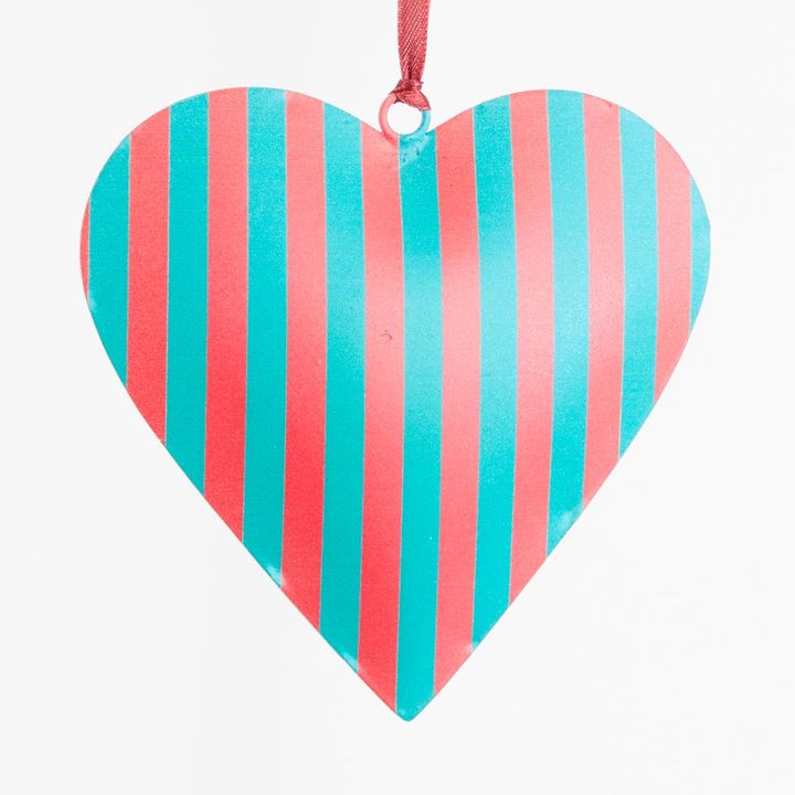 Noel Hand Painted Heart Tree Decoration