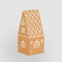 Mache Pitched Gingerbread House