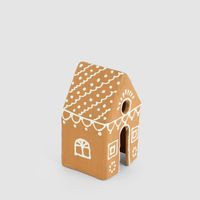 Mache Patterned Hanging Gingerbread Cottage