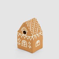 Mache Patterned Hanging Gingerbread Cottage