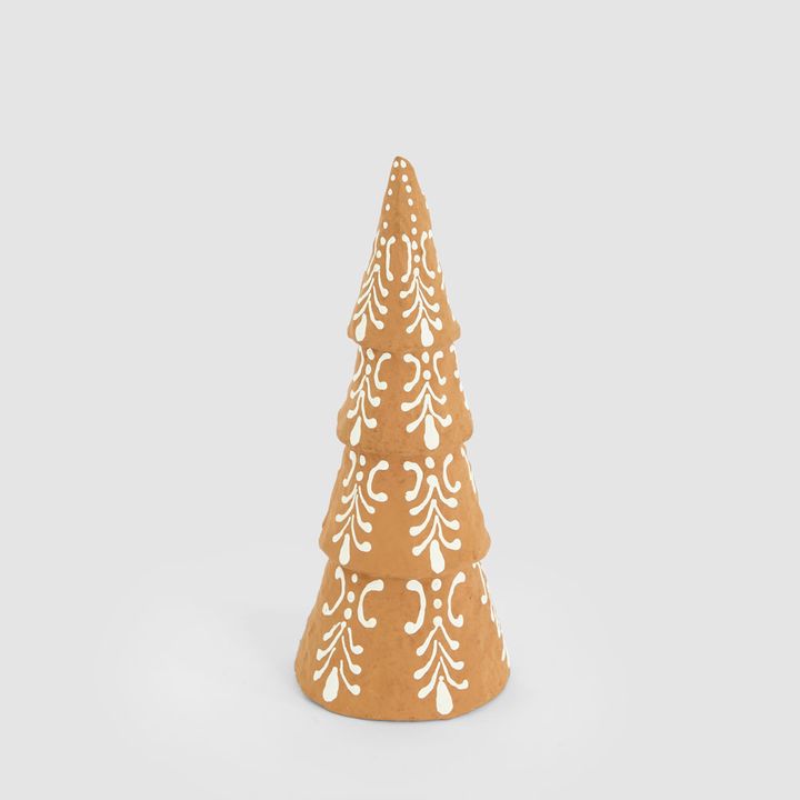 Mache Gingerbread Cone Tree Small