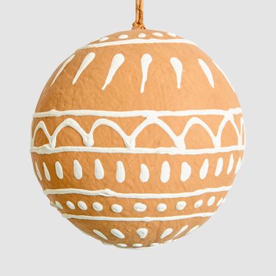 Mache Lined Gingerbread Bauble