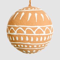 Mache Lined Gingerbread Bauble