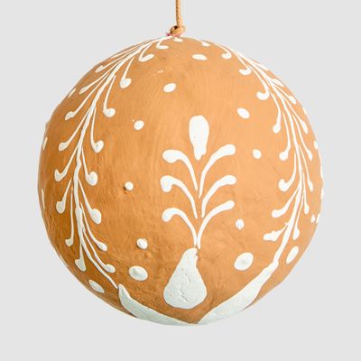 Mache Leafy Gingerbread Bauble