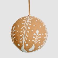 Mache Leafy Gingerbread Bauble