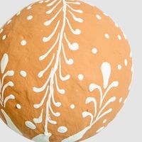 Mache Leafy Gingerbread Bauble