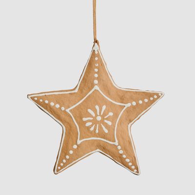 Mache Hanging Gingerbread Star