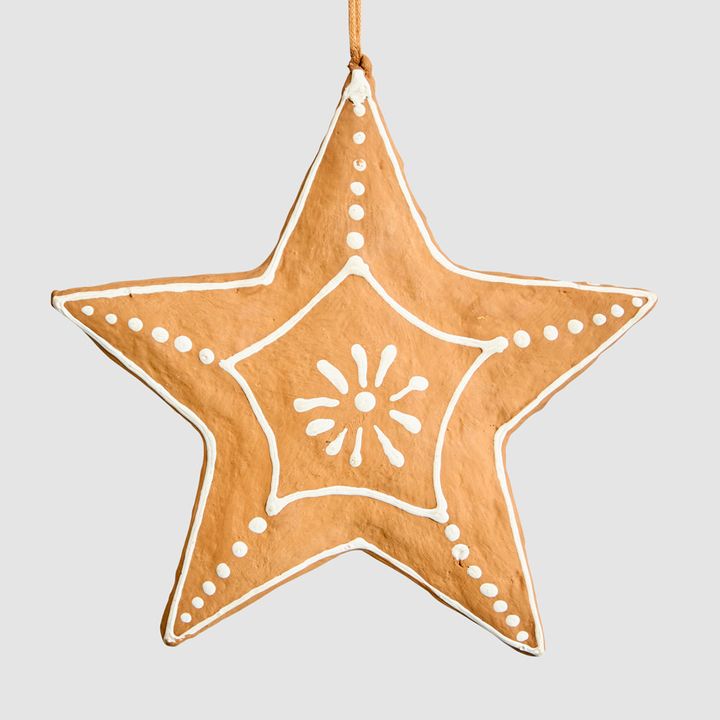 Mache Hanging Gingerbread Star