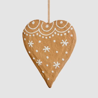 Mache Hanging Gingerbread Heart