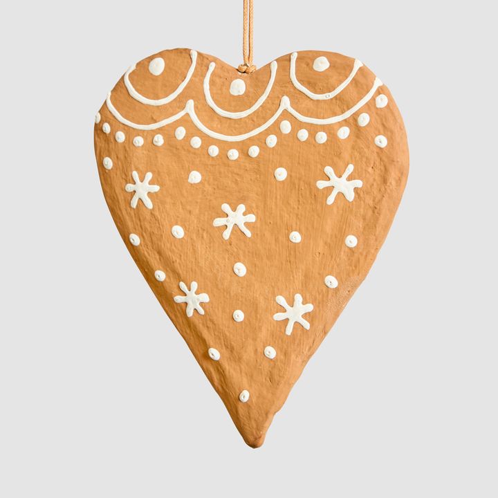 Mache Hanging Gingerbread Heart