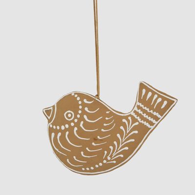 Mache Hanging Gingerbread Bird