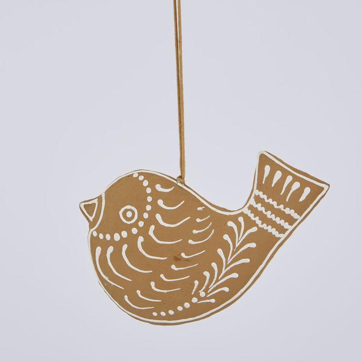Mache Hanging Gingerbread Bird