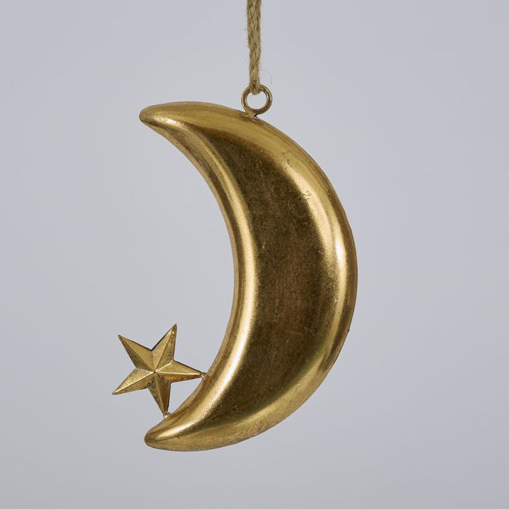 Golden Moon Crescent Decoration Large