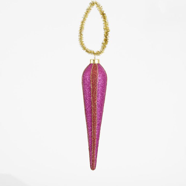 Vintage Stripe Finial Fuchsia & Red