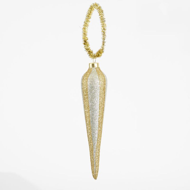 Vintage Stripe Finial Gold & Silver