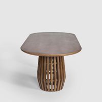 Bow Dining Table Dark Walnut